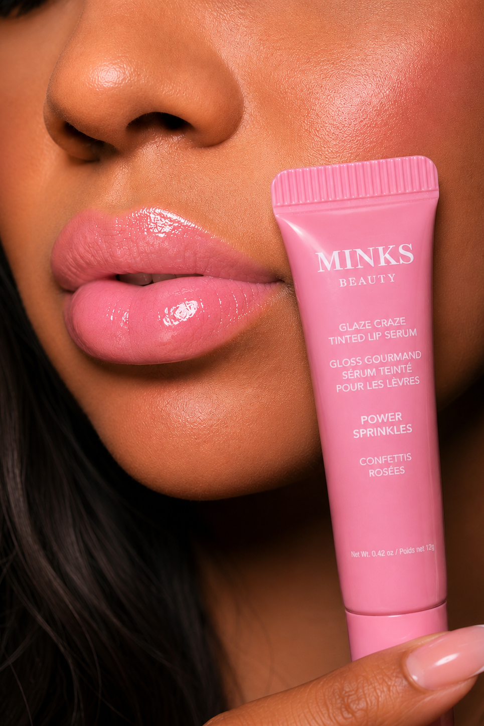 Power Sprinkles Lip Gloss – Strawberry Pink