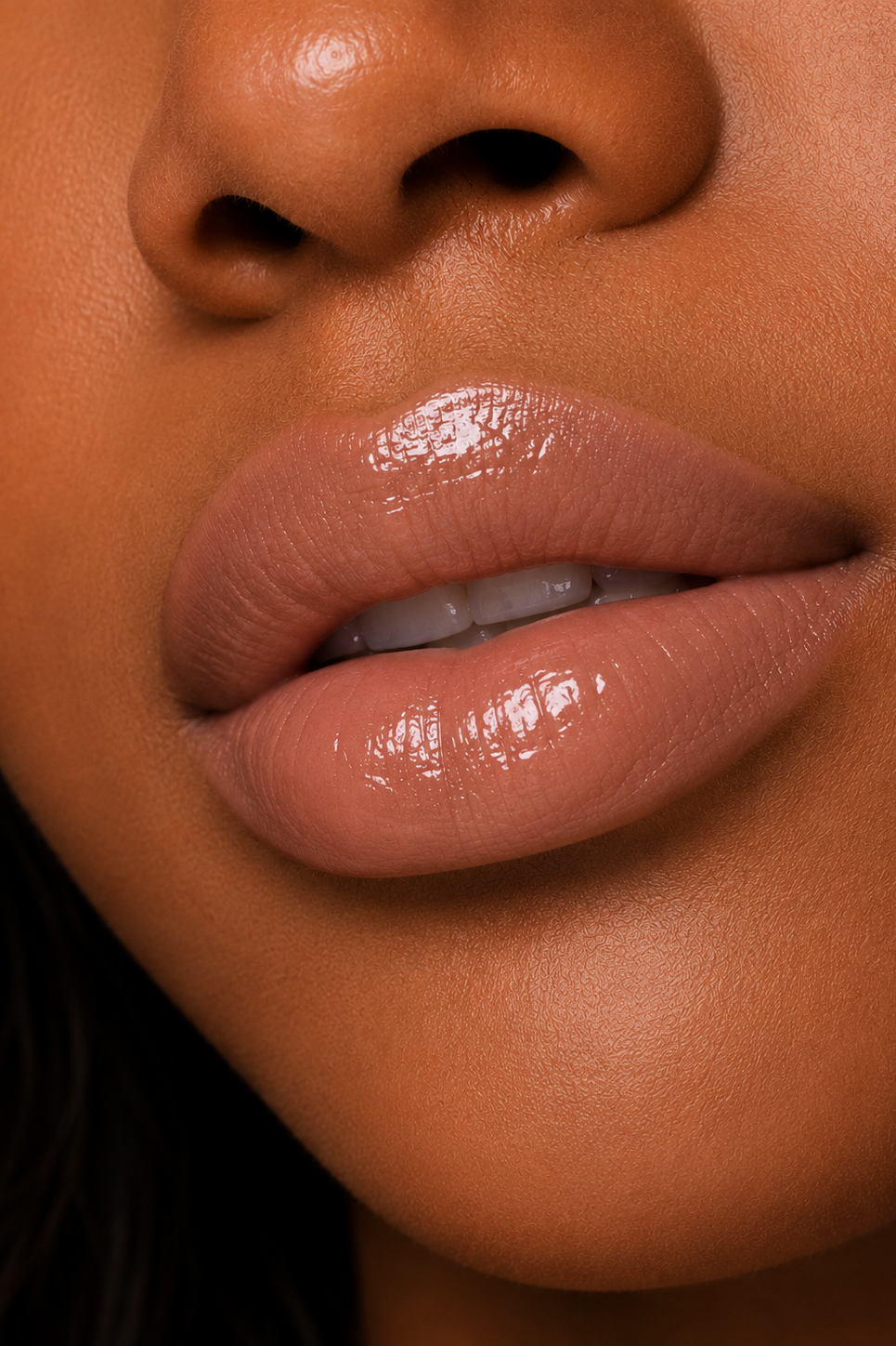 Nude Sugar Tinted Lip Gloss –Warm  Brown