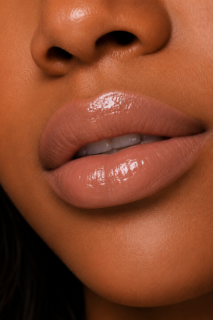 Nude Sugar Tinted Lip Gloss –Warm  Brown