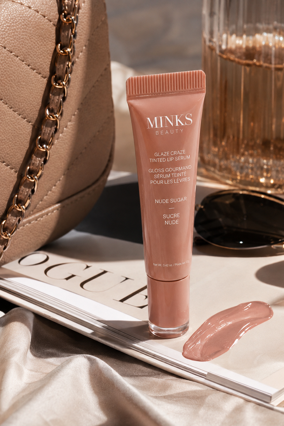 Nude Sugar Tinted Lip Gloss –Warm  Brown